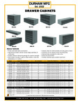 Durham DRAWER CABINETS Spec Sheet