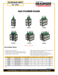 Durham Gas Cylinder Racks Specsheet