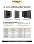 Durham HDC 12 Gauge Extra Heavy Duty Cabinets Spec Sheet