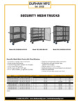 Durham Security Mesh Truck Spec Sheet