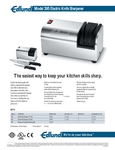 Edlund 395-230V Electric Knife Sharpener Spec Sheet