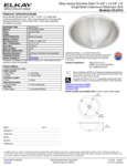 Elkay 438ELH12 Spec Sheet