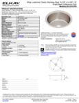 Elkay ELUH12FB Spec Sheet