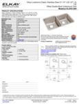 Elkay ELUH3120R Spec Sheet Elkay ELUH3120R Spec Sheet