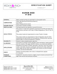 Specsheet for 725RRF4012