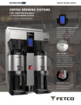 COFFEE BREWER TALL spec sheet
