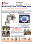 FM-14 TABLE-TOP COOKER Spec Sheet FM-14 TABLE-TOP COOKER Spec Sheet