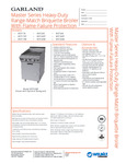 Garland MST Master Sentry Series Charbroilers Specsheet