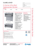 Garland Broiler Specsheet Garland Broiler Specsheet