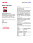 Glare Floor Finish Spec Sheet