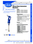 Globe 750 series immersion blenders SS