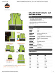 GloWear 8210Z-BK Mesh Hi-Vis Safety Vest Spec Sheet