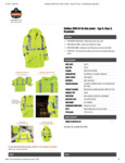 GloWear 8365 Hi-Vis Rain Jacket Spec Sheet
