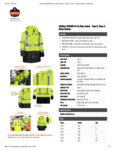 GloWear 8365BK Hi-Vis Rain Jacket Spec Sheet