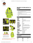GloWear 8385 4-in-1 Hi-Vis Winter Jacket Parka Spec Sheet