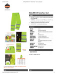 GloWear 8925 Hi-Vis Thermal Pants Spec Sheet