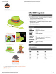 GloWear 8935 Hi-Vis Ranger Sun Hat Spec Sheet