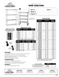 Advance Tabco Epoxy Green Wire Shelving Spec Sheet Advance Tabco Epoxy Green Wire Shelving Spec Sheet