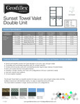 Grosfillex Double Towel Valet Spec Sheet