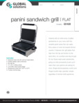 GS1620 Panini Flat Grill Spec Sheet GS1620 Panini Flat Grill Spec Sheet