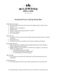 Hardwood Pizza Cooking Wood Box SPEC