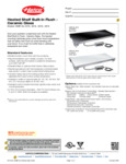 Hatco HSBF-GL Ceramic Glass Built-in Flush-Mount Heated Shelf Warmer