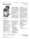 Henny Penny PFE500 4-Head Electric Pressure Fryer Specsheet