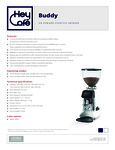 HeyCafe Buddy Espresso Grinder Spec Sheet HeyCafe Buddy Espresso Grinder Spec Sheet