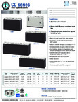Hoshizaki CC Series Specsheet Hoshizaki CC Series Specsheet