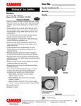 Spec Sheet