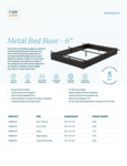 J6MB Specs Rize Home Bed Base