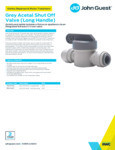JG Drinks Grey Acetal Shut Off Valve (Long Handle) Data Sheet