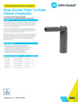 JG Drinks Grey Acetal Tube To Hose Elbow (Imperial) Data Sheet