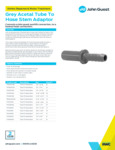 JG Drinks Grey Acetal Tube To Hose Stem Adaptor (Imperial) Data Sheet