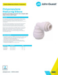 JG Drinks Polypropylene Reducing Elbow Data Sheet