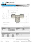 JG Equal Tee Connectors Data Sheet