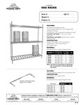 Advance Tabco Specification Sheet Advance Tabco Specification Sheet