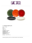 Front of the House Kiln 11" Round Plates 