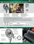 King Electric WFO Mount Oscillating Fan Specsheet