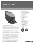 Advance AquaPLUS™ AXP spec sheet