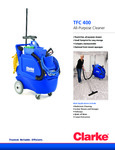 CLARKE TFC 400 ALL-PURPOSE CLEANING MACHINE specsheet