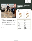 Lancaster Table & Seating 164BWHCKDNAT Specsheet