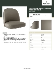 Lancaster Table & Seating 164CUSHBUCGRY Specsheet