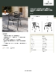 Lancaster Table & Seating 427CASLTBLK Specsheet