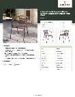 Lancaster Table & Seating 427CASLTBRZ Specsheet