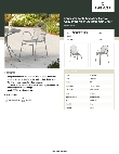 Lancaster Table & Seating 427CSMARMRFG Specsheet
