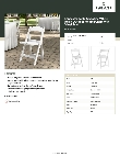 Lancaster Table & Seating 427FCRVINWHT Specsheet