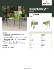 Lancaster Table & Seating 427RIOARMGN Specsheet