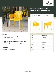 Lancaster Table & Seating 427RIOARMYL Specsheet