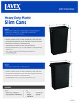Lavex Slim Cans Specsheet Lavex Slim Cans Specsheet